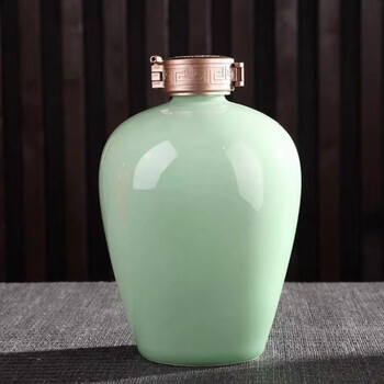 景德镇陶瓷酒瓶5斤装密封窖藏酒坛子酒罐装酒器具(可定制图案) 5斤豆