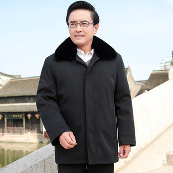 mewbballe老年棉服男60-70岁爸爸冬装外套加厚爷爷棉袄老人衣服男士