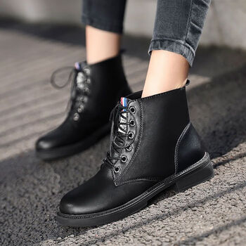 新款韩版短学生平底雪地靴 黑色单里 35【图片 价格 品牌 报价】-京东