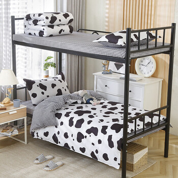 初中生住校床上用品 棉ins学生上下铺宿舍单人三件套夏季床单被套被罩