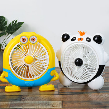家用桌面可插电静音usb宿舍小型风扇 7寸小黄人柔风无挡调节usb多功能