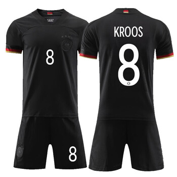 球衣德国队西班牙意大利法国队葡萄牙c罗国家队足球服德g客场黑色8号
