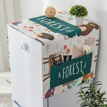 2022新款冰箱防晒隔热罩阳台遮阳布盖布遮挡帘挂布袋收纳袋侧挂盖巾