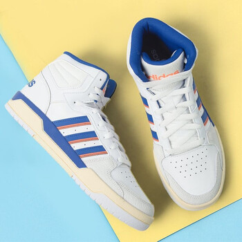 Adidas阿迪达斯男鞋2022春季新款三叶草运动鞋经典时尚潮流耐磨透气舒适休闲鞋高帮板鞋FW3454/蓝白皮面41【图片价格品牌报价】-京东