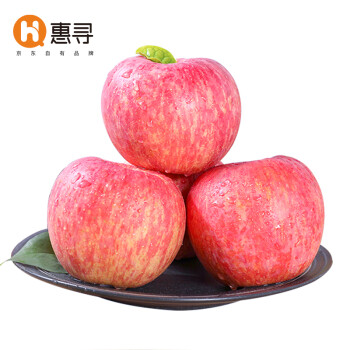 惠寻 5斤 山东烟台栖霞红富士苹果 10-14个装 单果果径75mm 新鲜当季水果 时令苹果生鲜