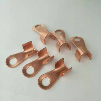 汽车电瓶线接头 纯铜线尾 全铜接头 铜线鼻子马达线 充电夹子接头定制