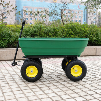 四轮手拉车车拖车翻斗拉货车折叠小推车农用推货车搬运车家用 升级款