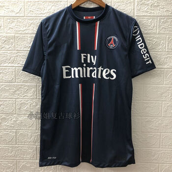 橙央1213赛季巴黎球衣主场10号伊布32号贝克汉姆球迷复古短袖足球服