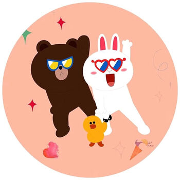 素衣卿月网红卡通地毯宿舍房间可爱布朗熊兔可妮卧室客厅茶几防滑儿童