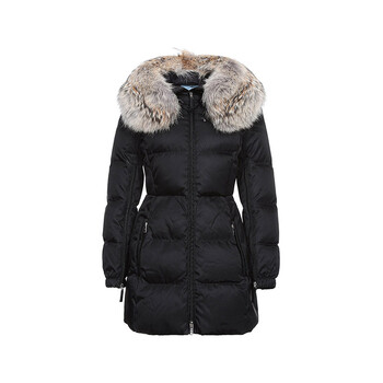 prada普拉达 女士黑色锦纶连帽鹅绒羽绒服 291534 i18 f0002 s 192 40