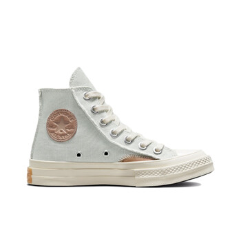 匡威1970s复古三星标浅蓝色做旧毛边休闲高帮帆布鞋女鞋 572611c 浅