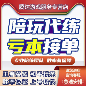 【打壞包賠】王者代打榮耀和平精英代練上分陪玩陪練雙排帶躺定位賽