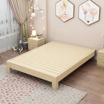 硬板床床无床头18米15无头12m简易架榻榻米矮原木加厚木料1350mm1900