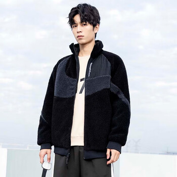 耐克（NIKE） 外套男冬季新款羊羔绒运动休闲保暖夹克潮流厚款外套FB1910-010 FB1910-010/羊羔绒/黑色 S 165/84A