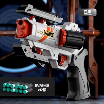 brangdy爆裂左轮抢儿童玩具枪zp5可发射变型模型砸响炮男孩软弹枪爆裂