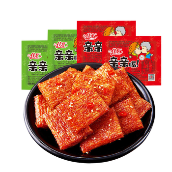 佳龙 亲亲嘴亲嘴烧 小面筋麻辣片儿 混合口味 亲亲嘴20片
