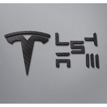 特斯拉车贴车标适用新款model3y特斯拉2021车标改色贴前后保护罩不拆