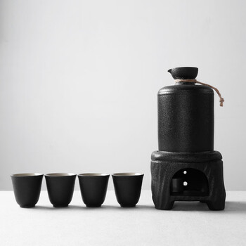 拓进日式温酒器仿古热酒具酒杯烫酒壶家用酒盅陶瓷煮酒器白酒清酒黄酒