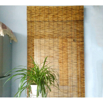 苇子帘 一件咖啡色芦苇帘窗帘碳化苇子卷帘遮阳隔热仿竹帘隔断草帘子