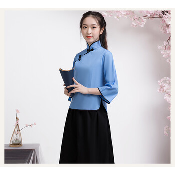 民国风女装学生装复古中国风五四青年中山装毕业合唱演出服装班服