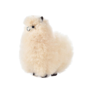 热奥羊驼毛公仔玩偶秘鲁儿童毛绒玩具warmpaca温暖驼米色15