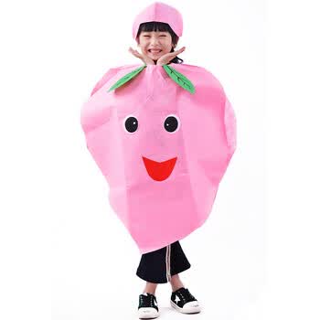 万圣节服装女童水果服儿童环保服装时装秀衣服亲子装幼儿园演出服