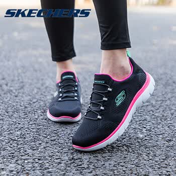 斯凯奇skechers女鞋夏季新款跑步鞋时尚百搭网面透气减震舒适运动鞋