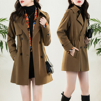 宾他她轻奢品牌小个子中长款呢子大衣女2022秋冬新款韩版收腰气质显瘦