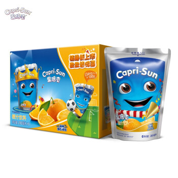果倍爽 （Capri-Sun）橙汁少儿果汁饮料200ml*6包 果小包运动限量版 整箱装