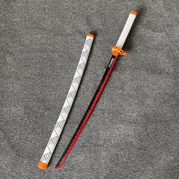海贼王刀三刀流带鞘日本武士刃未开刃炼狱杏寿郎加强版单刀带鞘刀架