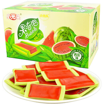 小光头果冻泡 泡泡糖18g*30袋西瓜味口香糖西瓜泡泡糖 包邮 18g*30袋