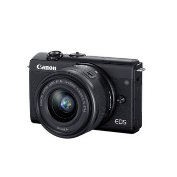 佳能m200微单同款eos m200相机数码照相机佳能m100女学生糖蚁 黑色