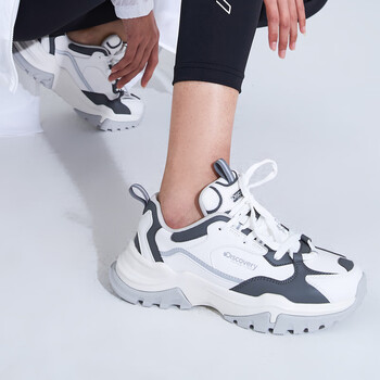 discovery 男鞋探索频道老爹鞋情侣款户外运动鞋子防滑增高徒步鞋