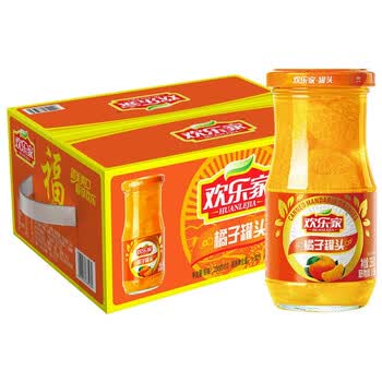 欢乐家×奶龙 橘子罐头256g*12瓶电商专供 水果罐头端午节礼盒 休闲零食
