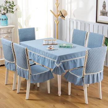 2022新品餐椅座套  餐桌布椅子套罩长方形圆艺家用椅套桌布垫套装连