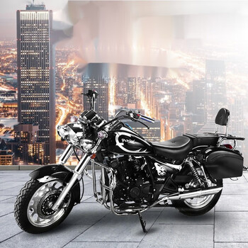 风暴哈雷太子摩托车越野两轮跑车燃油复古跨骑街车可上牌 宗申200风冷