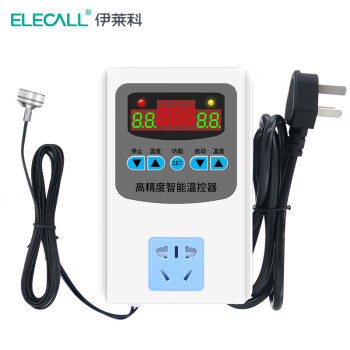 伊莱科（ELECALL）智能数显温控仪电子温控器锅炉温控开关 YWK-F 磁性头 30A 3000W