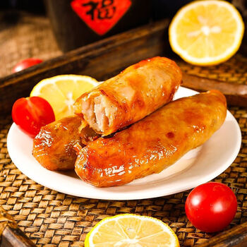 爆浆鸡腿卷商用鸡腿肉烧烤肠台湾脆皮爆汁空气炸锅专用食材半成品