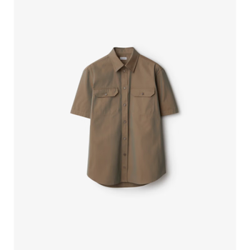 博柏利burberry包税burberry24春夏男士棉质衬衫80873171灌木丛色m