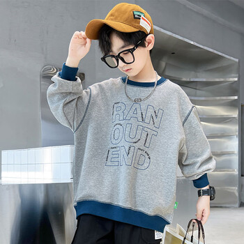 悠裔熙2023新款潮牌卫衣儿童男大童网红炸街春装上衣男孩衣服男童春秋