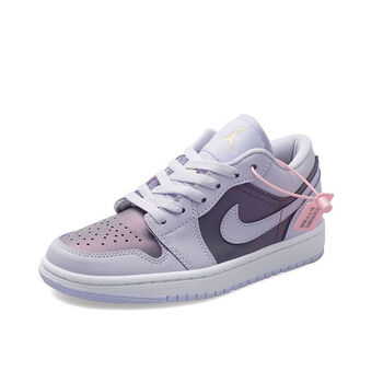 巴黎紫罗兰浅蓝韩版百搭男女学生低·帮板鞋554723聨名同款 aj紫罗兰