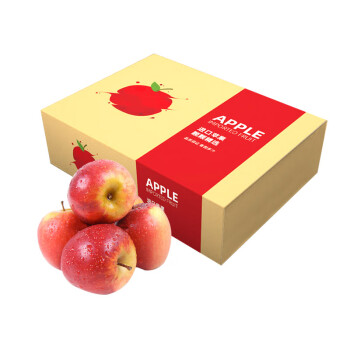 新西兰进口皇家姬娜苹果 一级加力果 12粒礼盒装 单果重约130-170g 生鲜水果礼盒