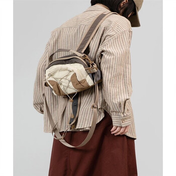 小米海盐焦糖 城市户外双肩多背法斜挎包 哭喊中心休闲大学生大容量 