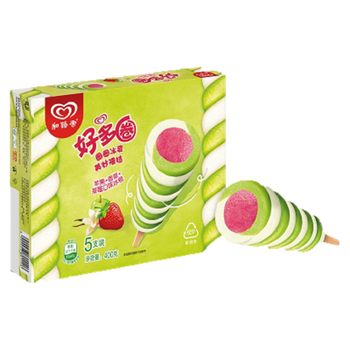 和路雪 单盒装 雪糕冰淇淋 好多圈 苹果 香草 草莓 多口味 80g*5支