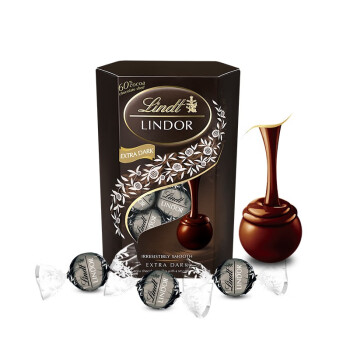 意大利进口 瑞士莲（Lindt）软心黑巧克力分享装200g