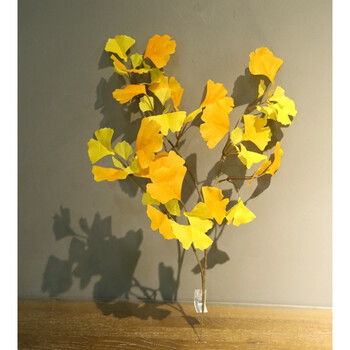 黄色 户外大树装饰树叶 假树叶仿真树定制红枫叶绿色 黄色 高60cm