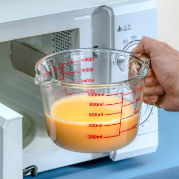 菲内克斯量杯玻璃杯牛奶杯打蛋烘焙工具带刻度量杯果汁玻璃水杯微波炉加热 小号250毫升