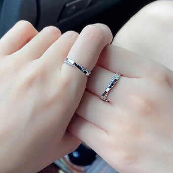 drmeilia银情侣戒指一对男女莫比生开口戒子时尚饰品生日礼物送女友相