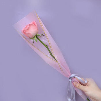 生日礼物送女生朋友节日采购送花上门 单朵粉玫瑰简单包装10支起送