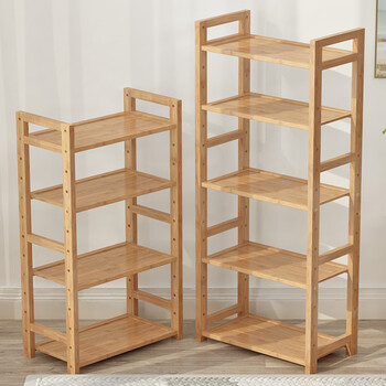 置物架子简易客厅卧室房间收纳储物架浴室木隔板落地层架5层长70cm